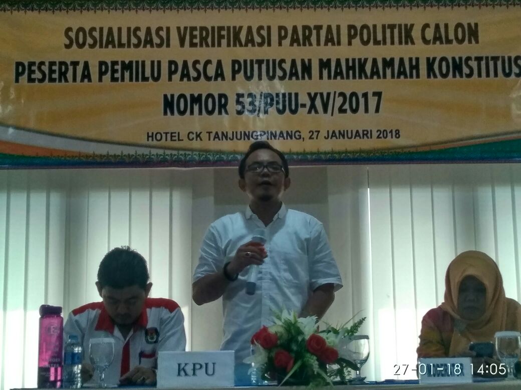 KPU Selesai Verifikasi 12  Parpol Calon Peserta Pemilu Tahun 2019