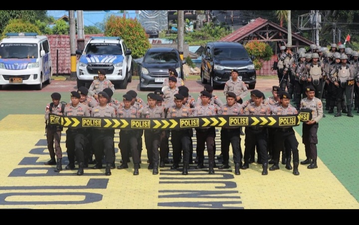 Polresta Tanjungpinang Gelar Latihan Tingkatkan Kemampuan Dalmas Kesiapan Hadapi Aksi Unjuk Rasa