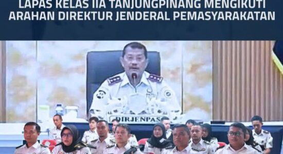 PERKUAT PEMASYARAKATAN DAN KESIAPSIAGAAN, LAPAS KELAS IIA TANJUNGPINANG MENGIKUTI ARAHAN DIREKTUR JENDERAL PEMASYARAKATAN