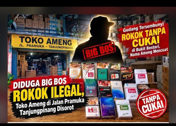 Diduga Nama "Ameng" Disebut-sebut Sebagai “Big Bos” yang Mengendalikan Alur Distribusi Rokok Tanpa Cukai dari Gudang-gudang Tersembunyi di Tanjungpinang